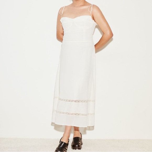 Reformation Ronan Dress in White Sz 12 - Picture 13 of 13